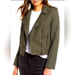BB Dakota Green Moss Ain’t It Cool vegan leather jacket, size small, like new!!